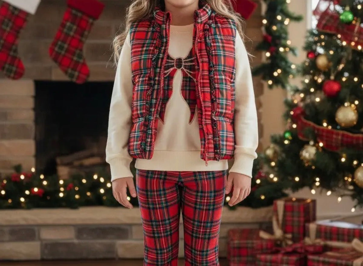 Christmas Plaid Vest