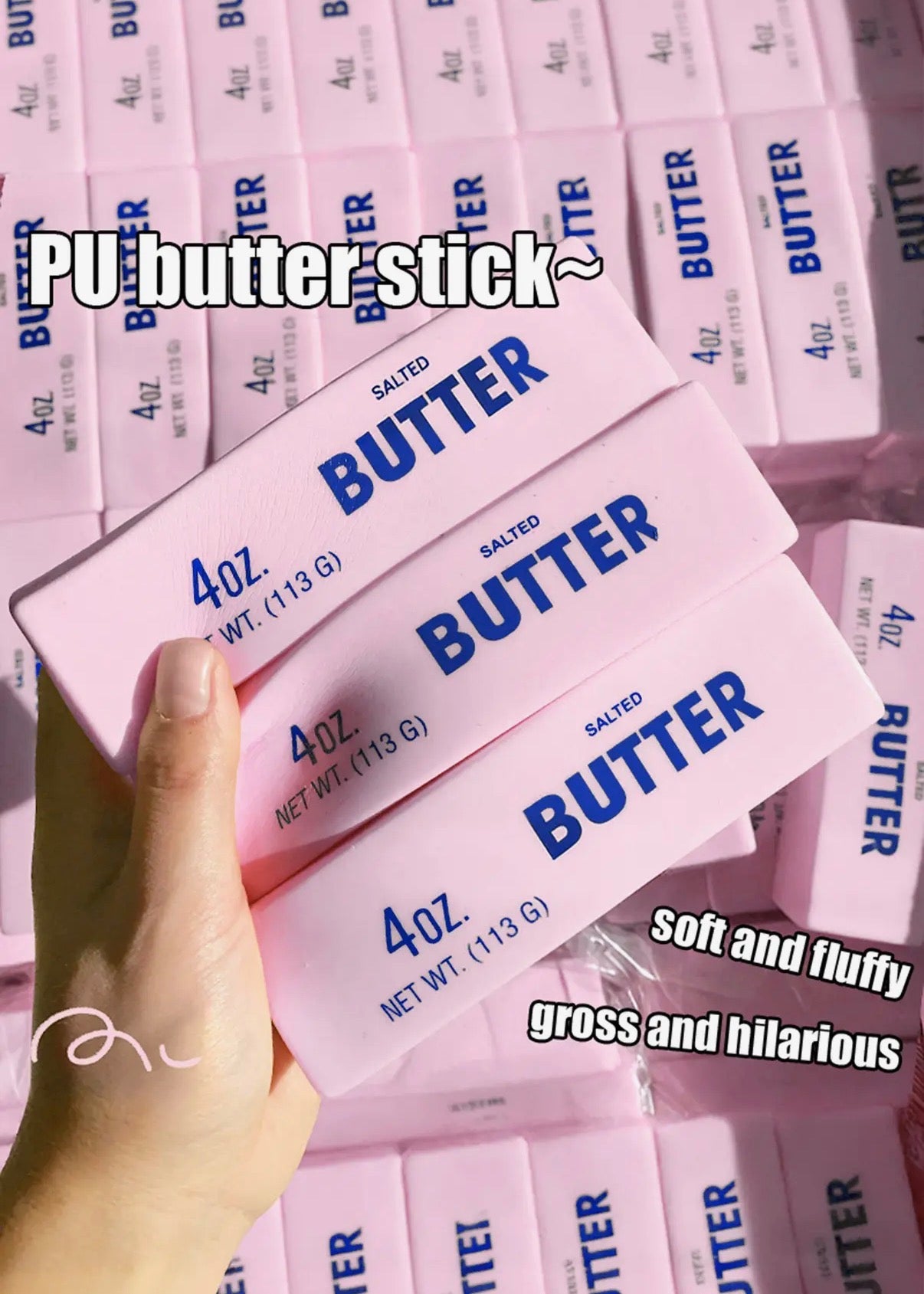 Pink Butter Stick Squishy