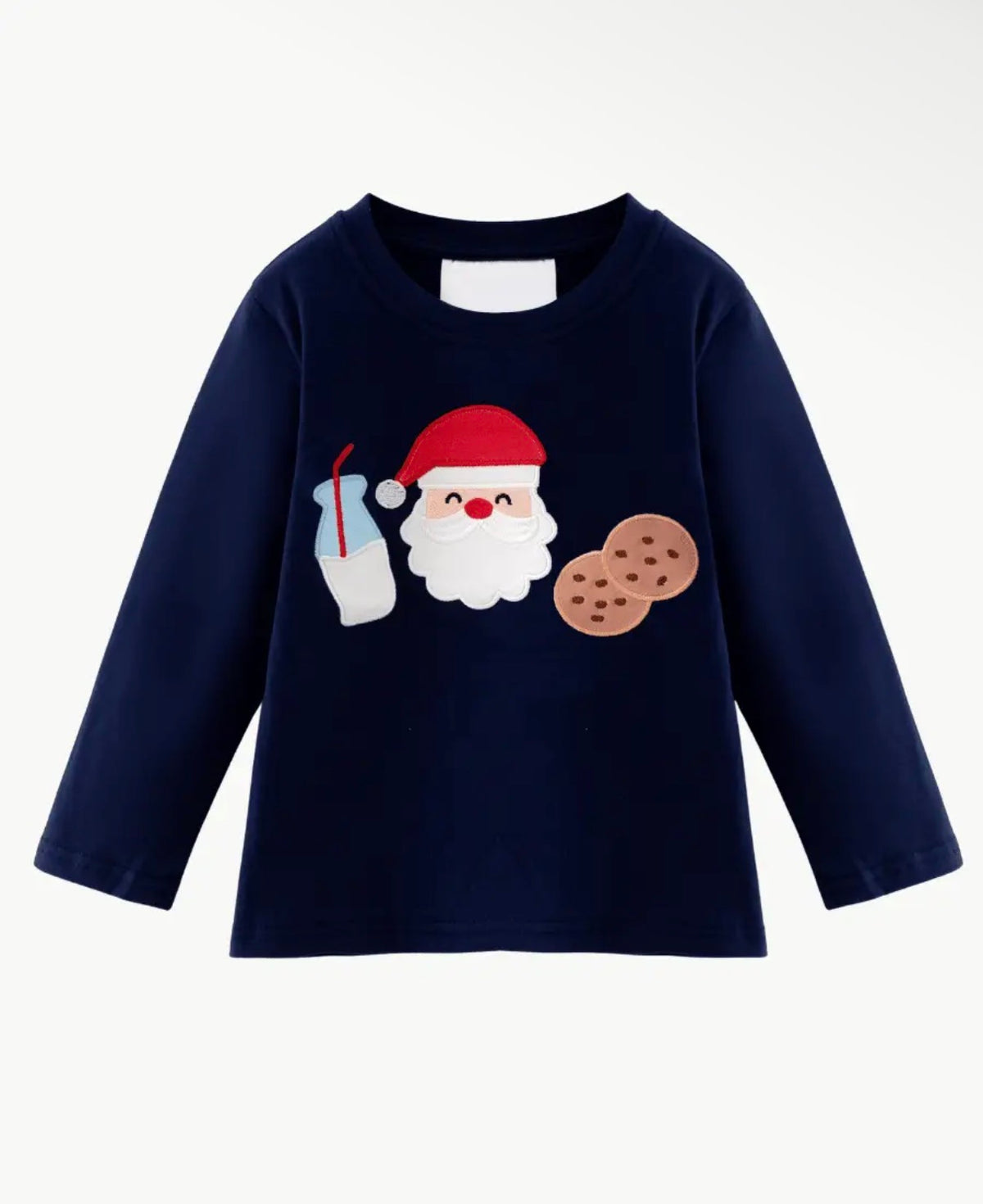 Santa Milk and Cookies Navy Shirt