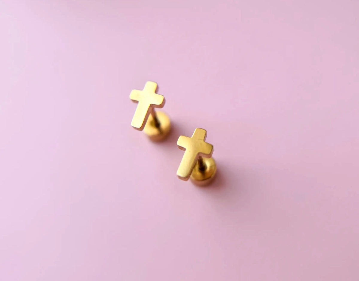 Cross Stud Earrings