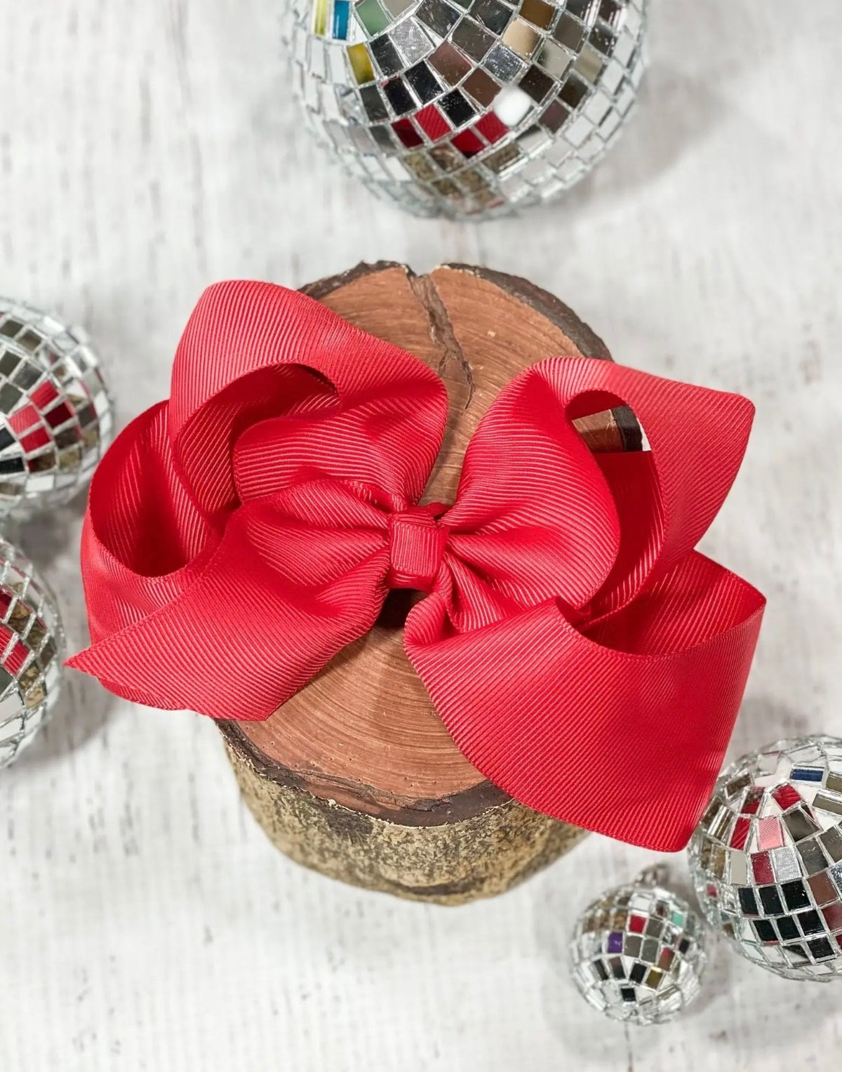 Red Hair Bow on Clip