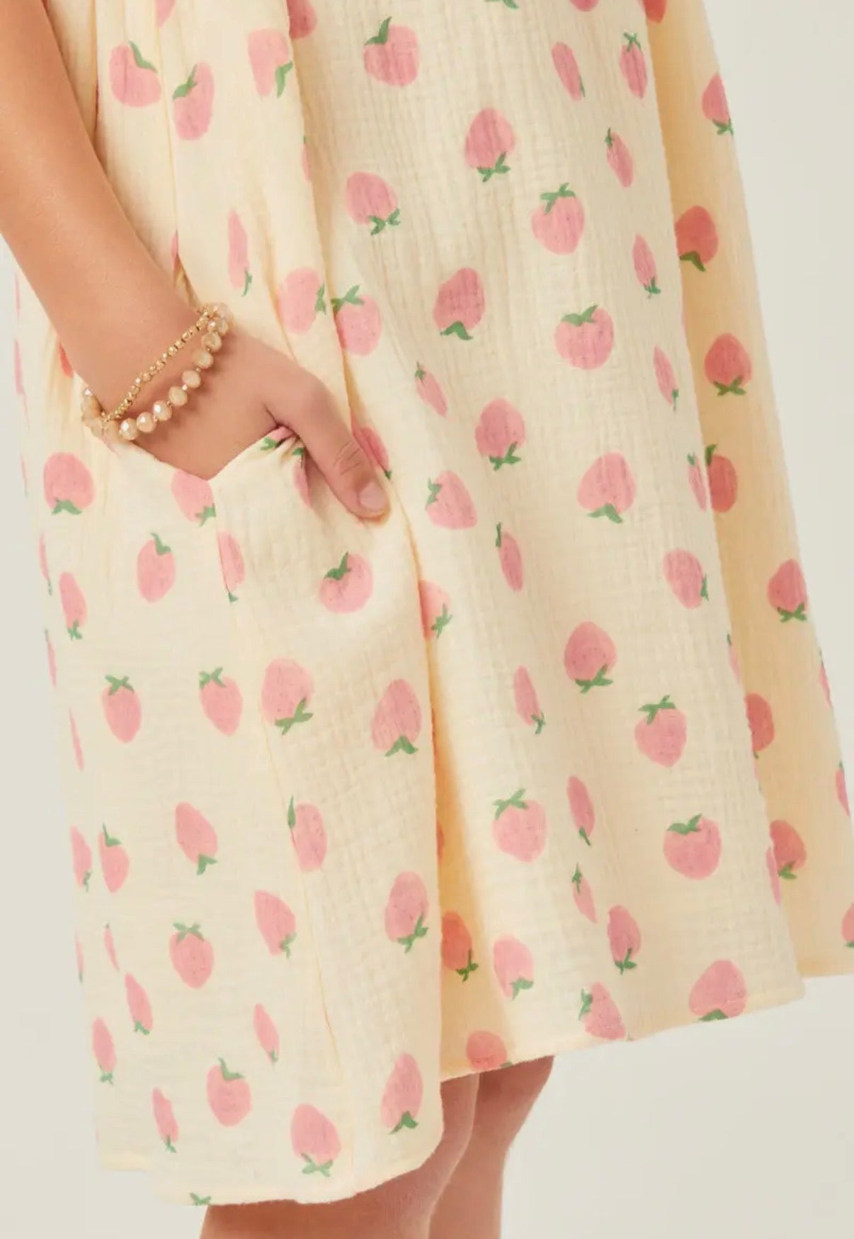 Textured Strawberry Dress