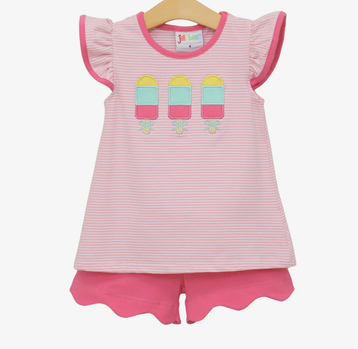 Sunshine Pops Scalloped Shorts Set