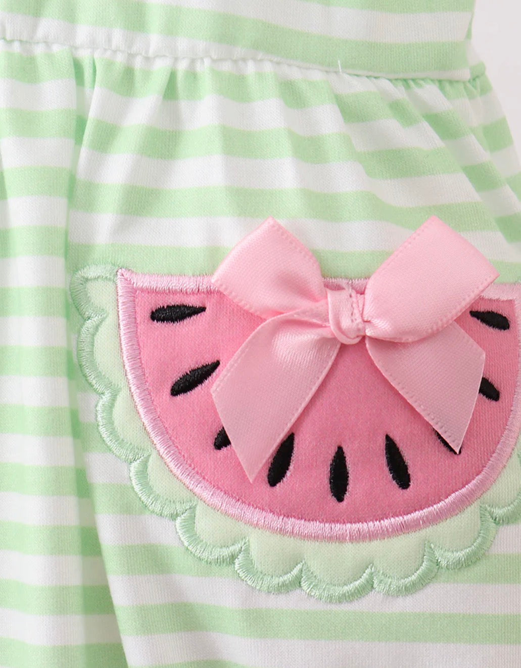 Striped Watermelon Appliqué Bubble