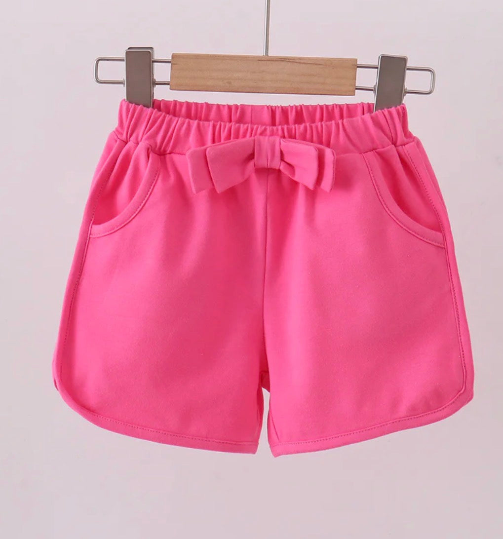 Hot Pink Bow Shorts