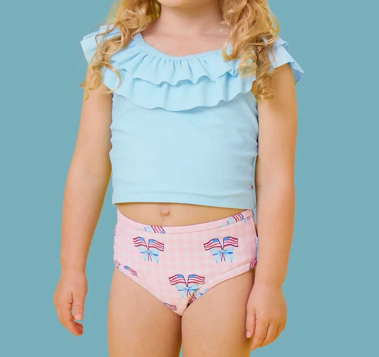 Patriotic Gingham 2pc Swimsuit