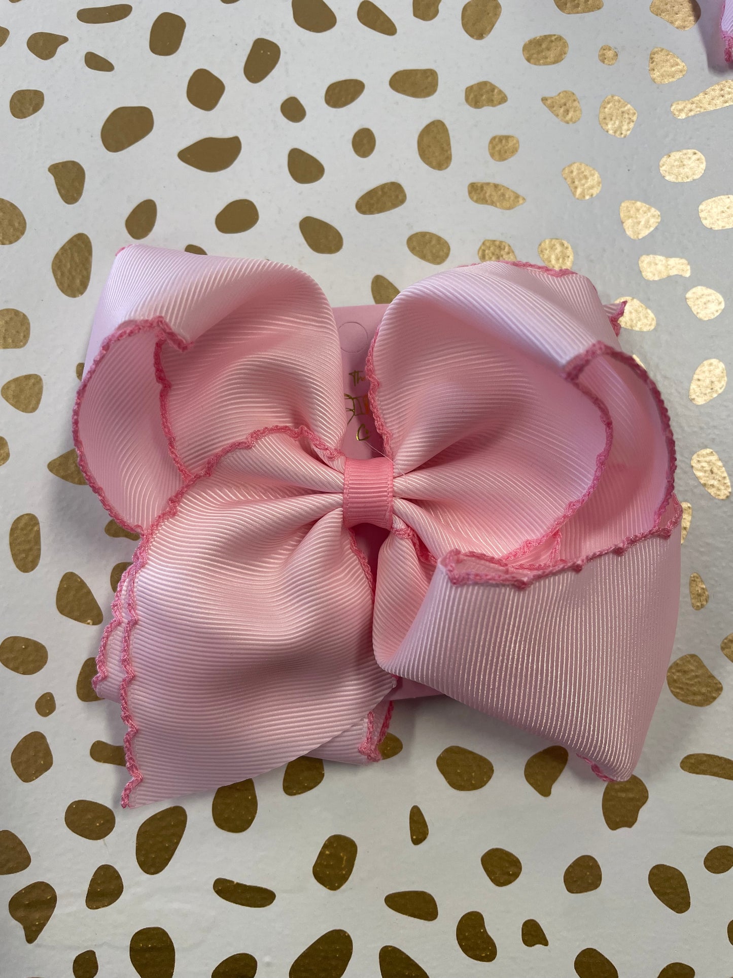 Pink on Pink Moon stitch Bow