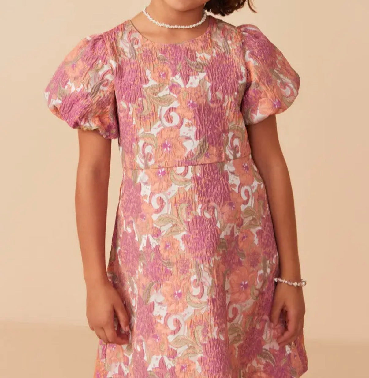 Floral Jacquard Dress