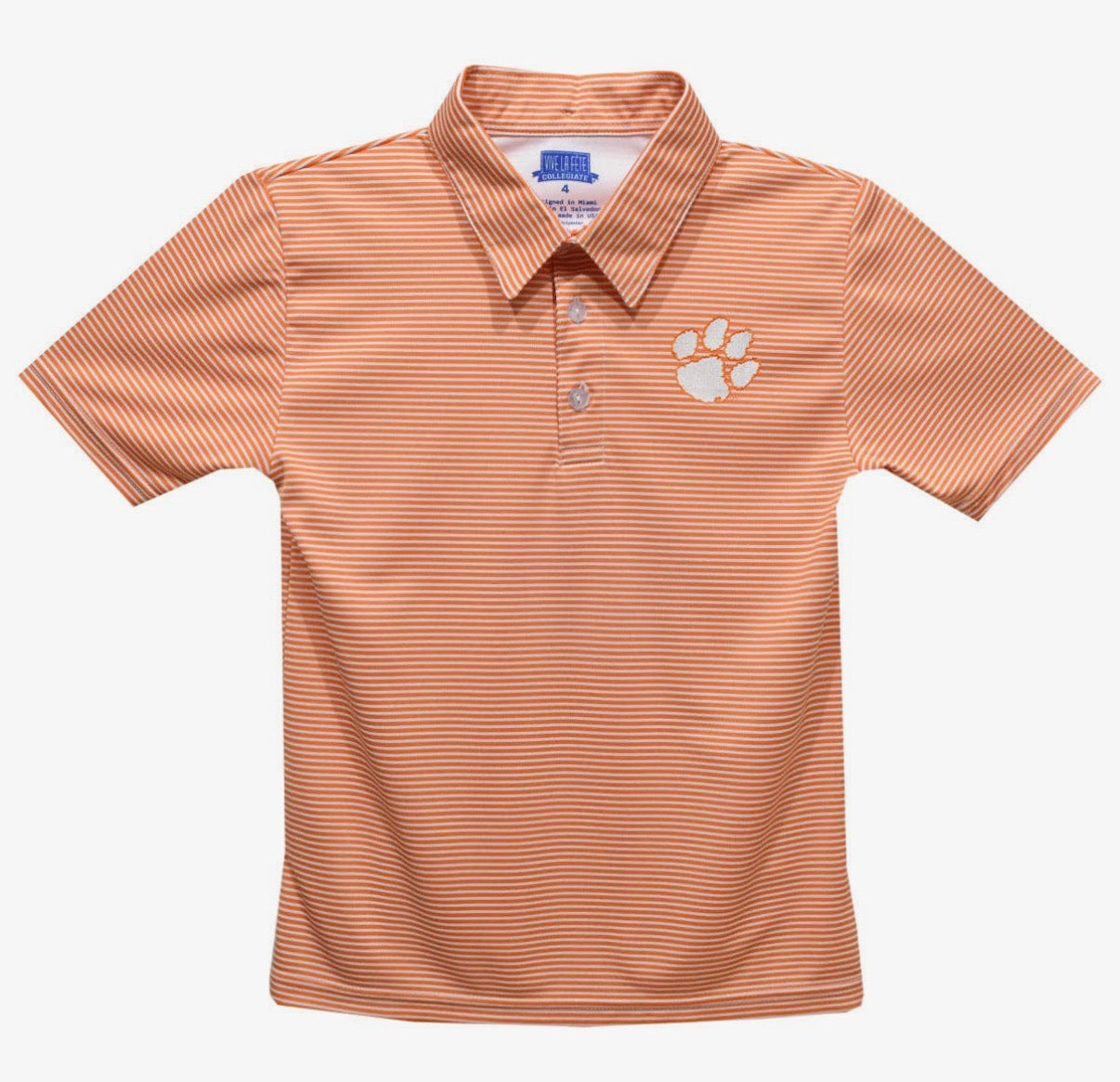 Striped Clemson Polo
