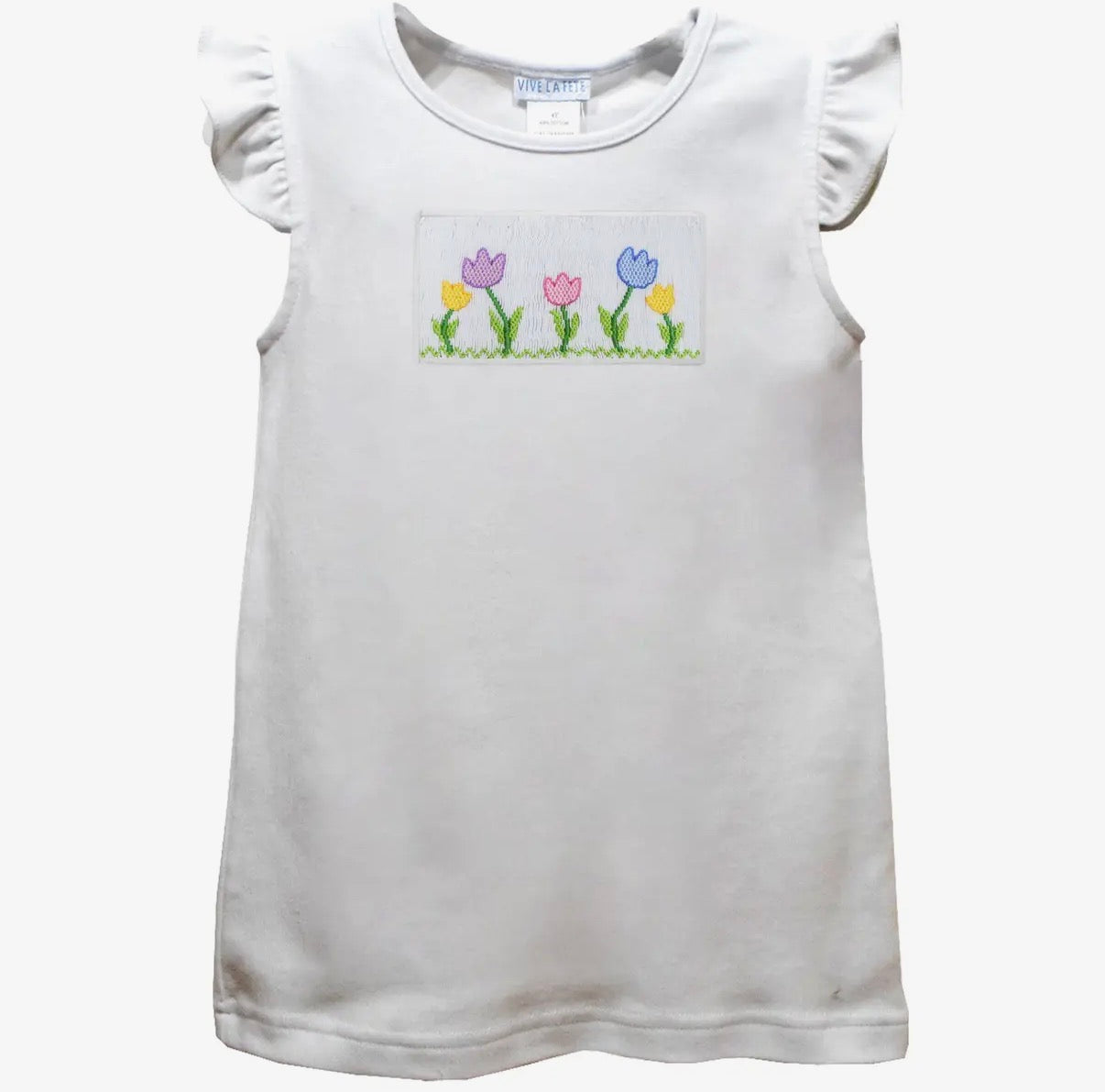 Tulip Smocked Flutter Sleeve Top