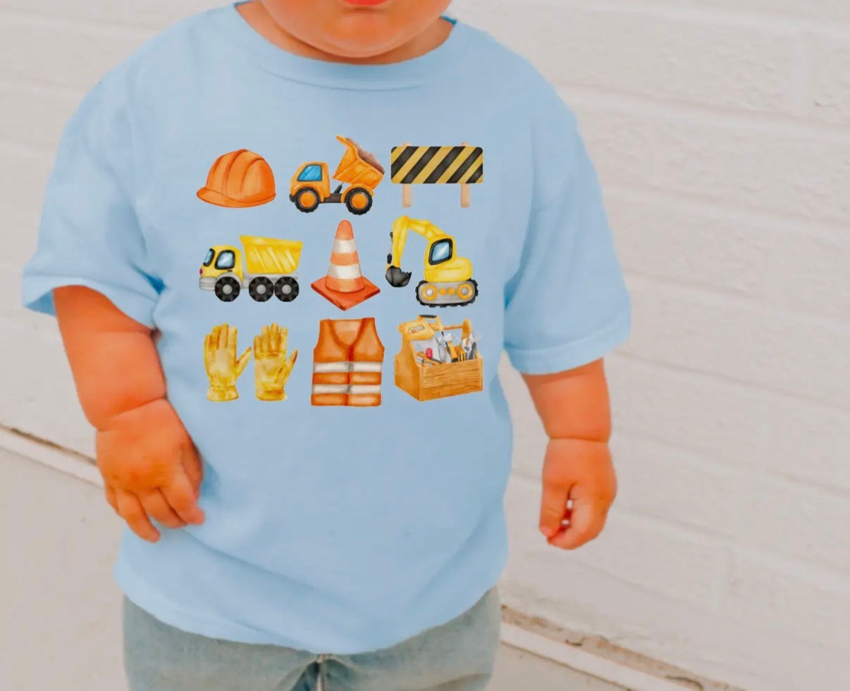 Construction Watercolor Tee