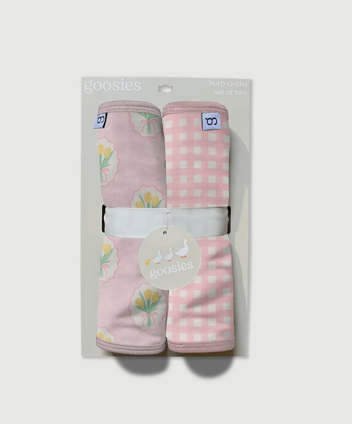 Fancy Tulips Burp Cloth Set
