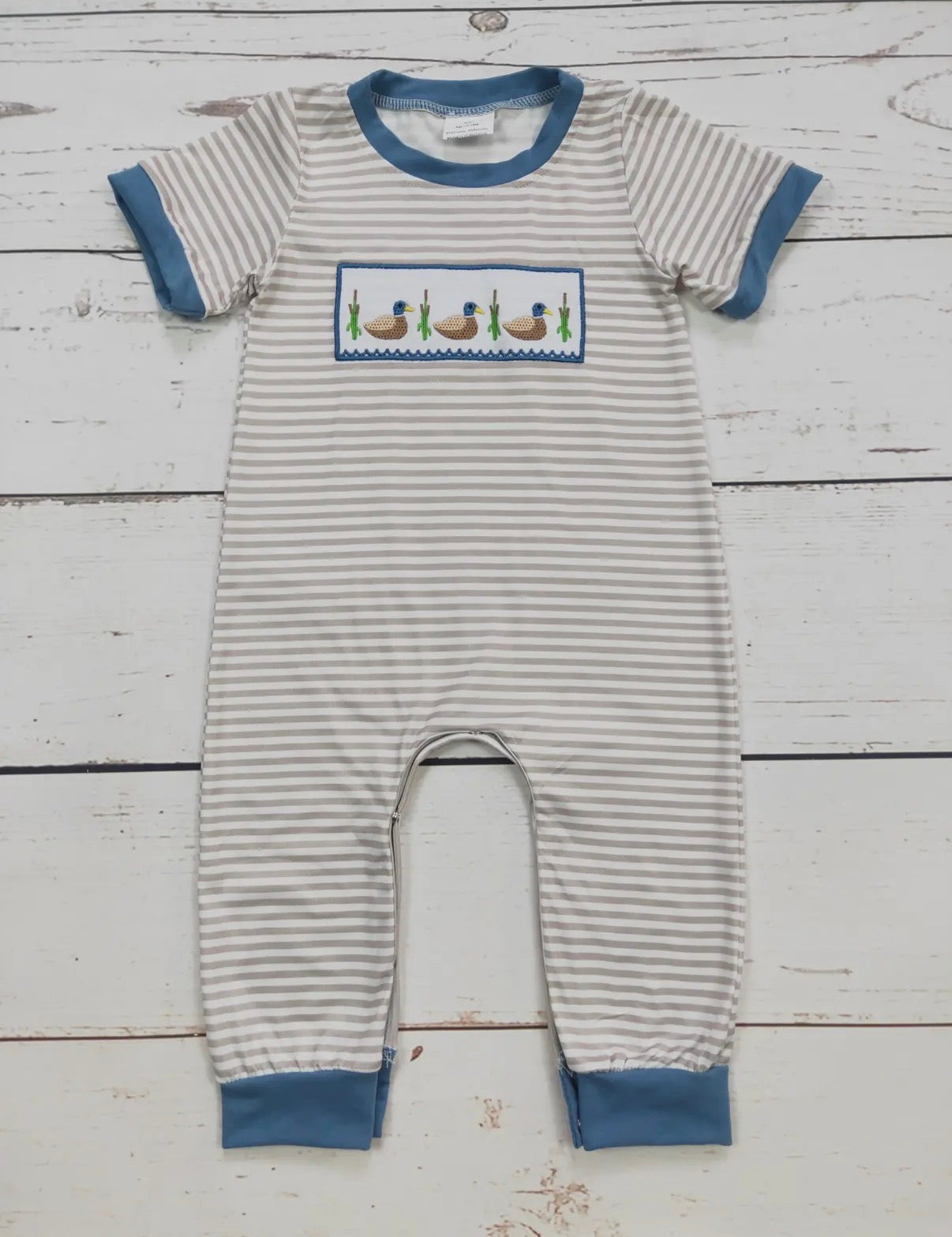 Duck Striped Romper