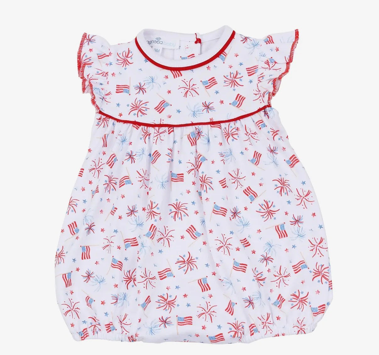 Flag Print Ruffle Bubble