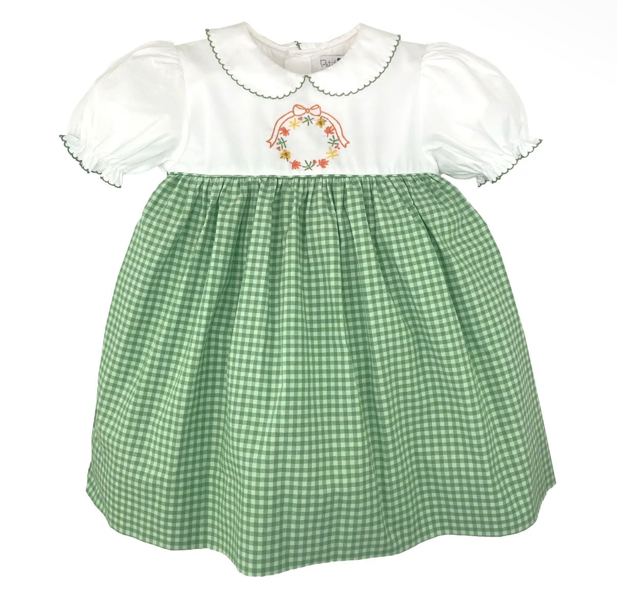 Fall Hand Embroidered Wreath Dress