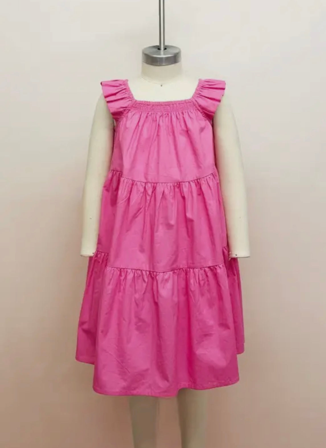 Poplin Tiered Midi Dress