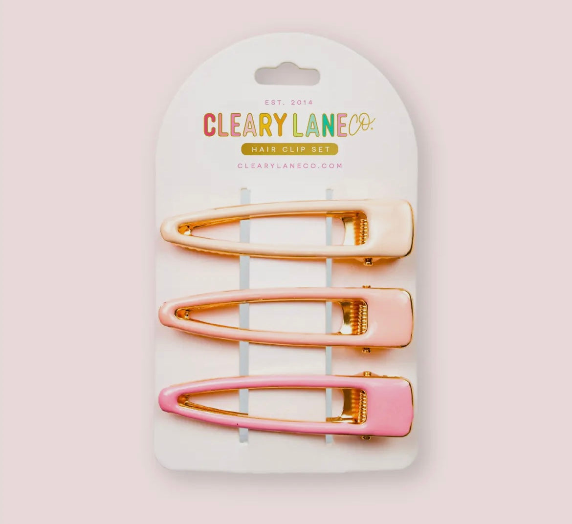 Hair Clip Set- Pink
