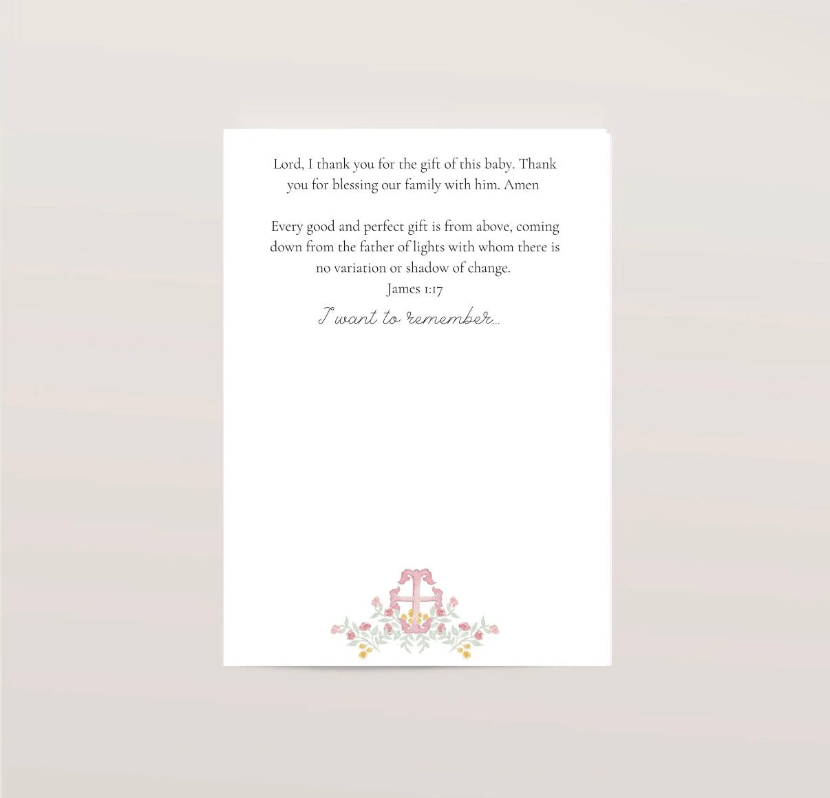 Monthly Milestone Keepsake Cards - Pink