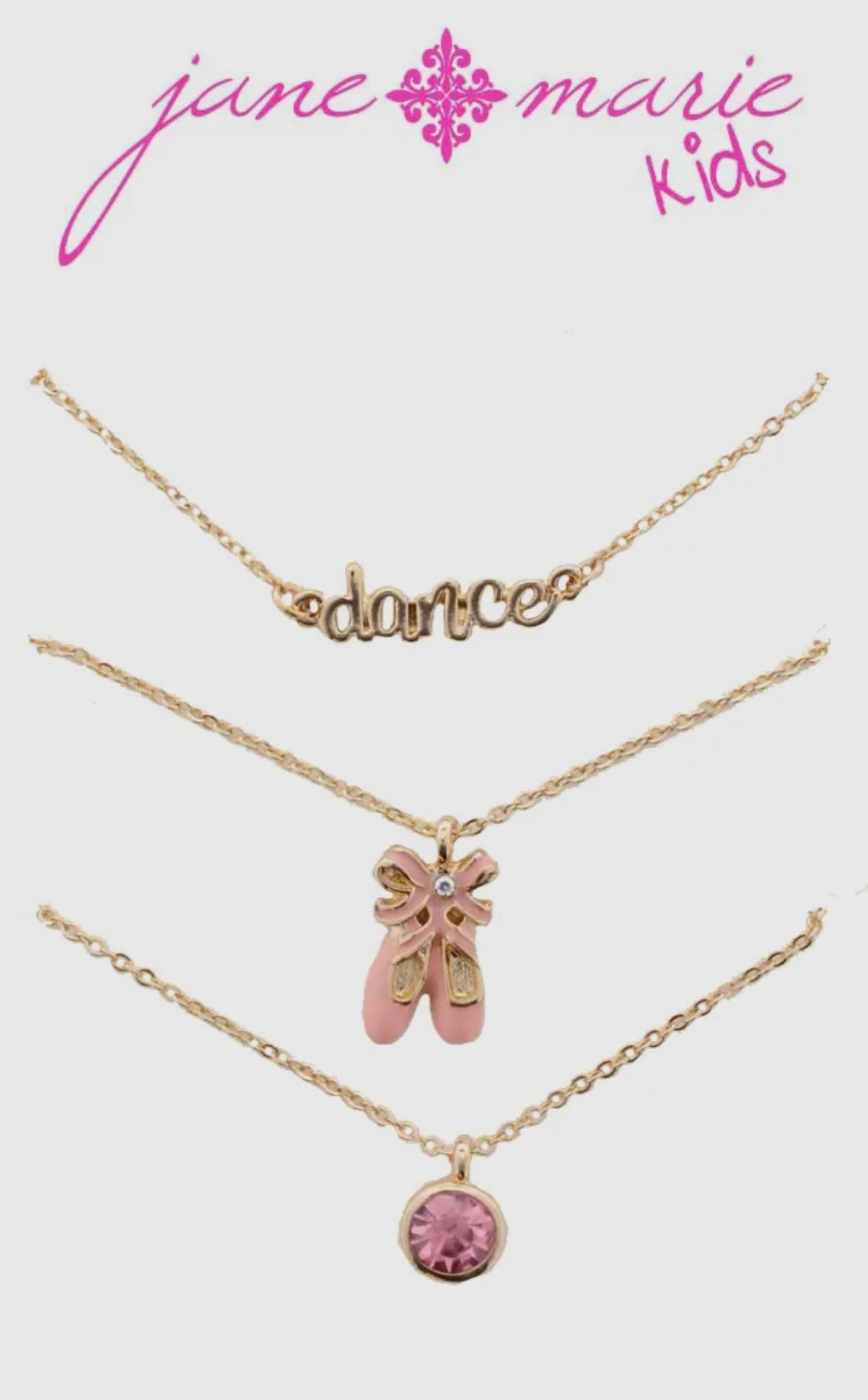Girls Dance Necklace Set- Set of 3