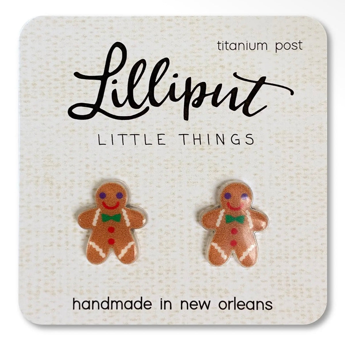 Gingerbread Man Earrings