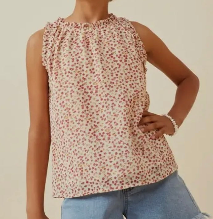 Ruffle Ditsy Tank