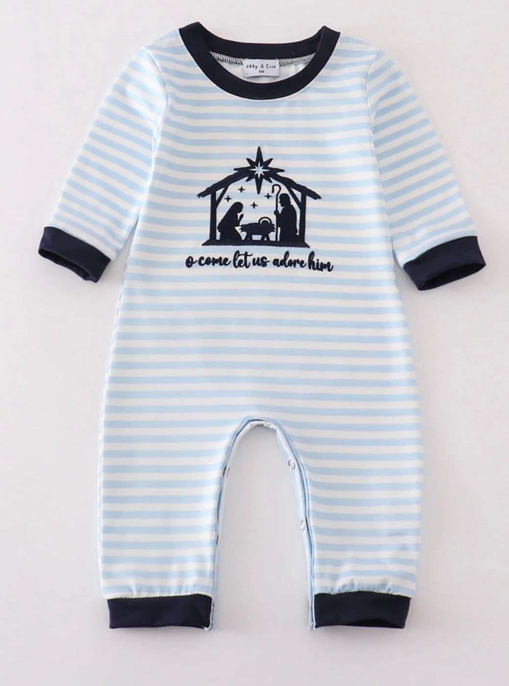 Navy Nativity Romper