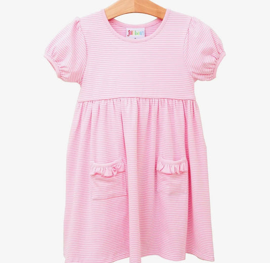 Kate Dress- Pink Stripe