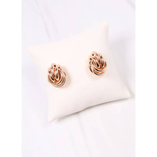 Kropp Knot Stud Earrings- Gold