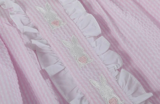 Pink Seersucker Easter Dress