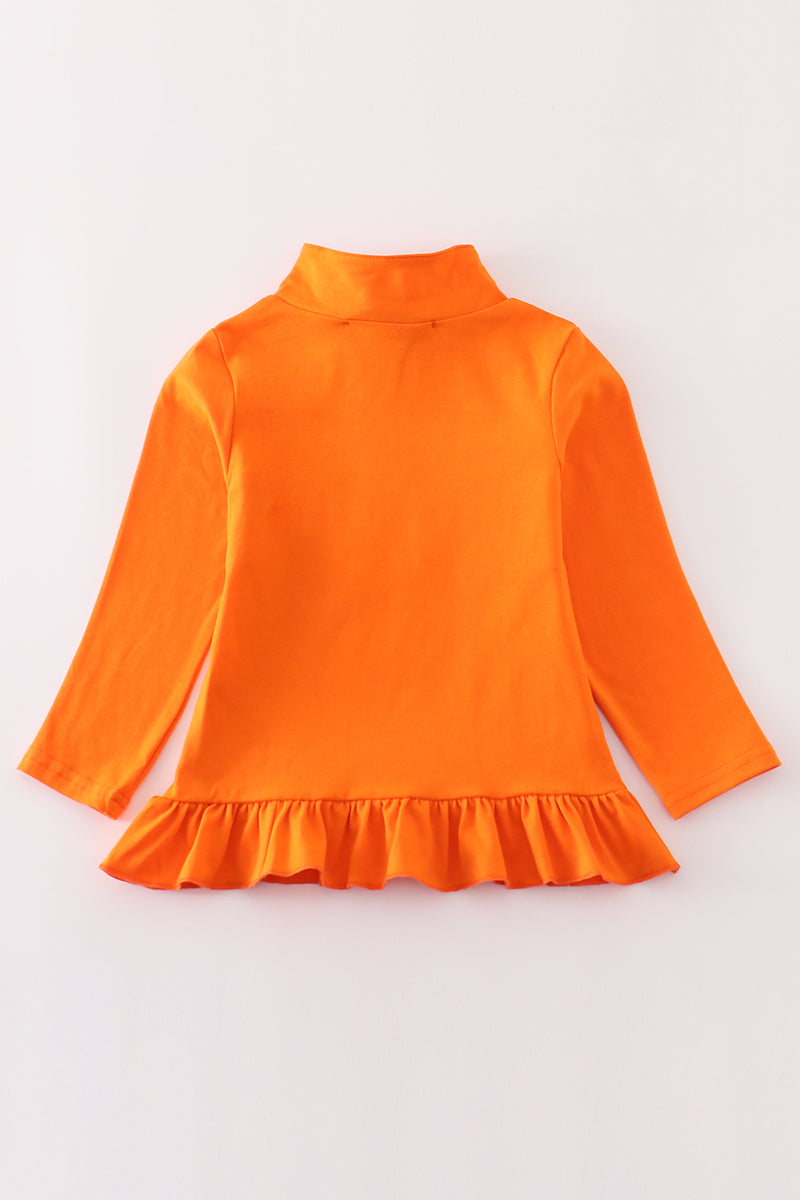 Clemson Embroidery Ruffle Pullover