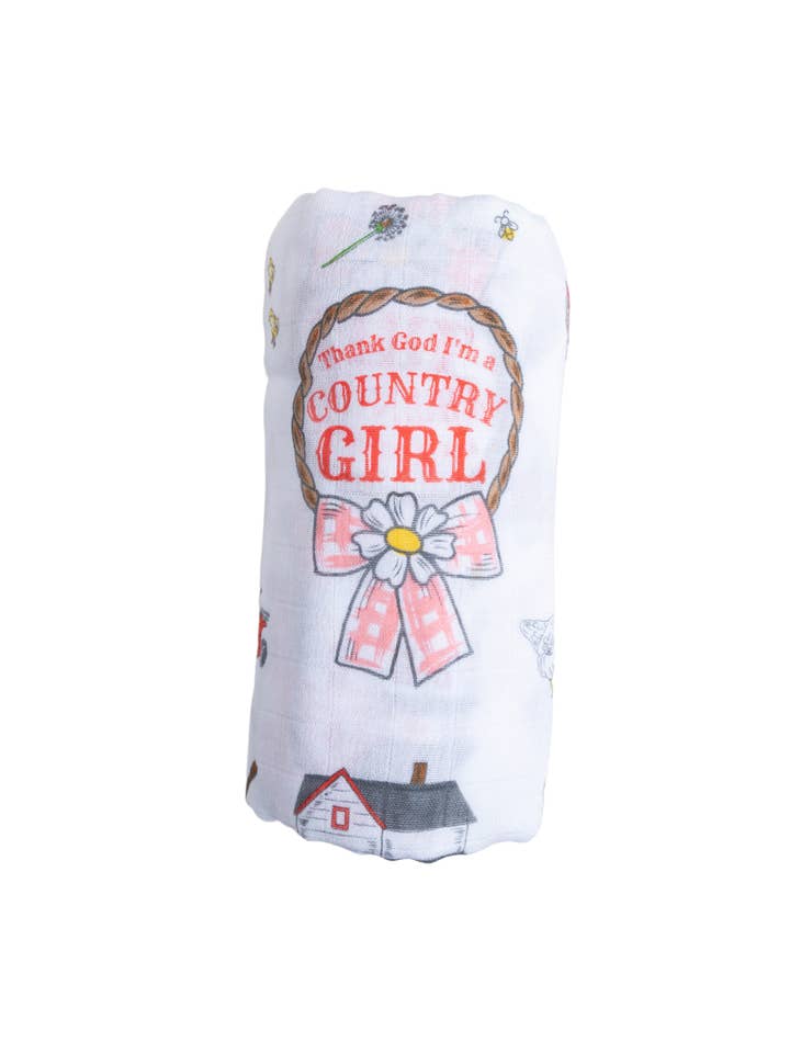 Country Girl Muslin Swaddle Blanket