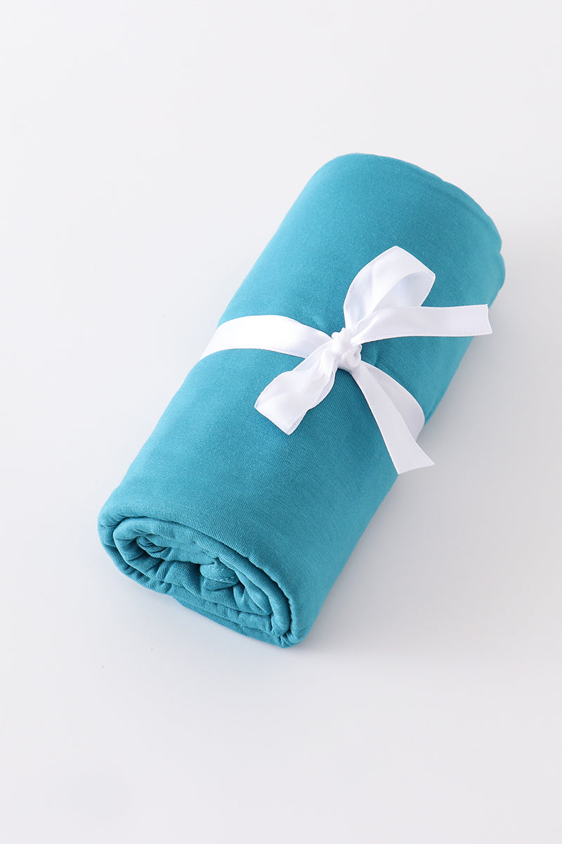 Teal baby bamboo swaddle blanket