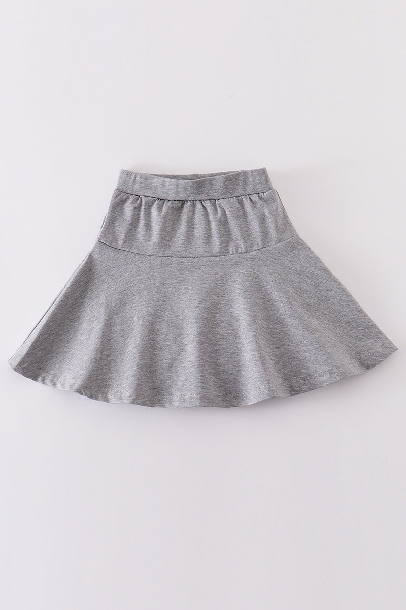 Gray basic skort