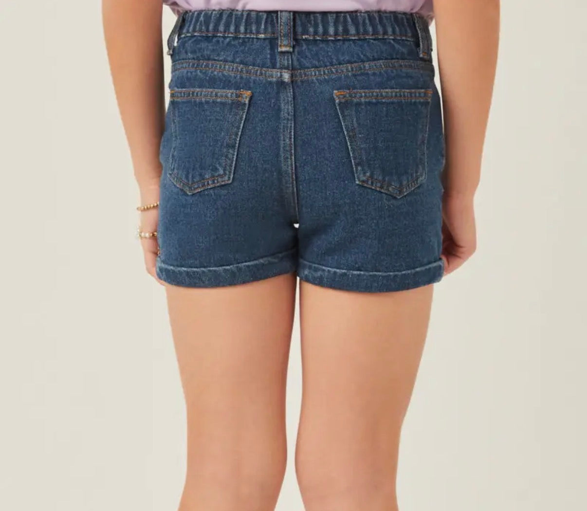 Roll Up Denim Shorts