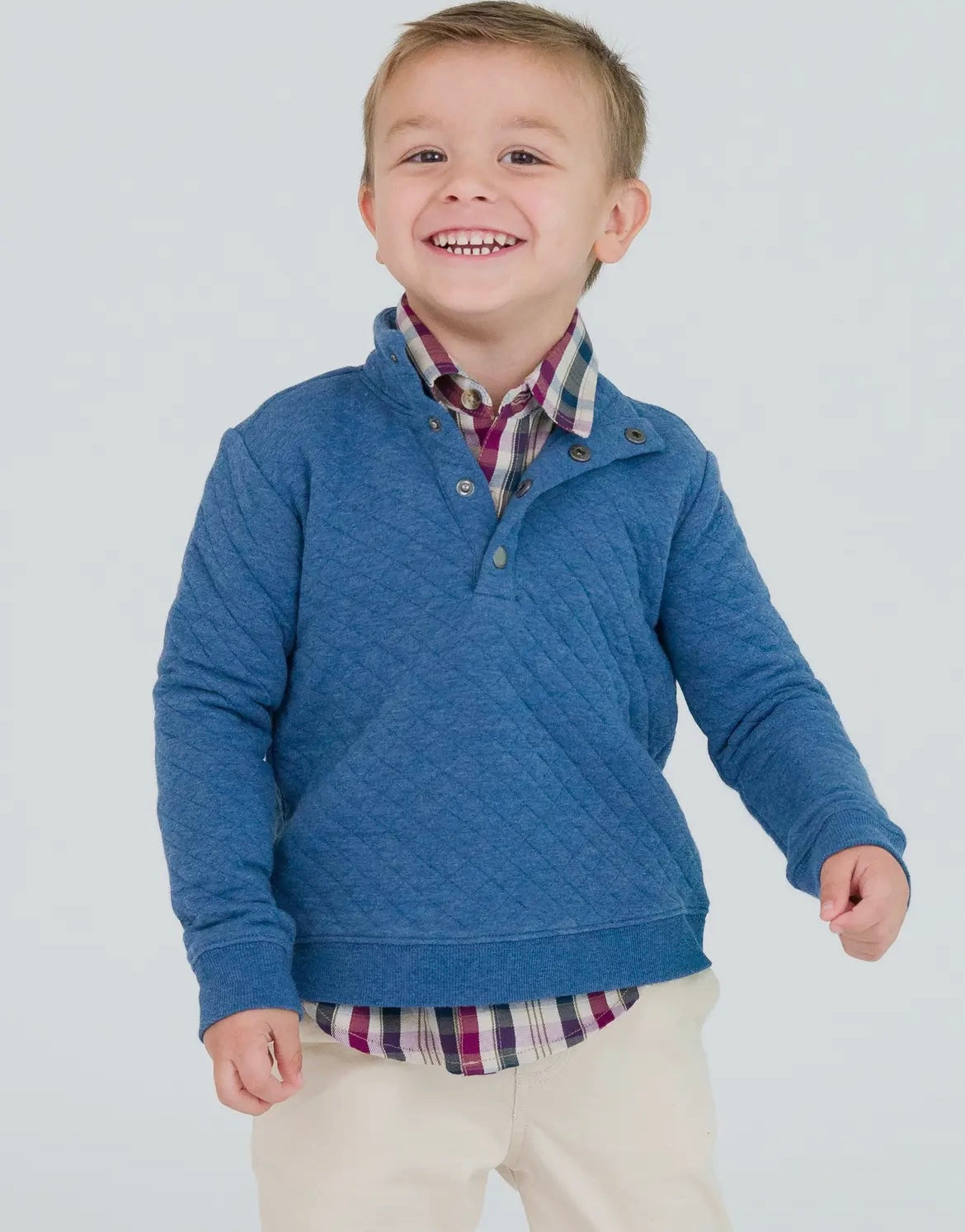 Quilted Quarter Snap Pullover