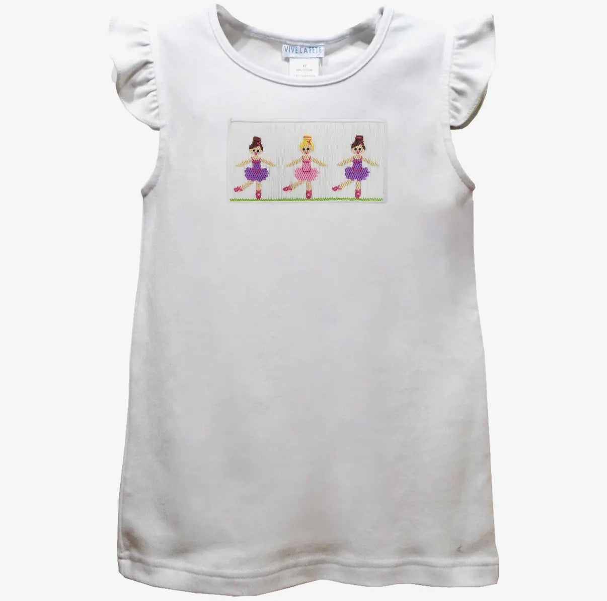 Smocked Ballerina Flutter Sleeve Top
