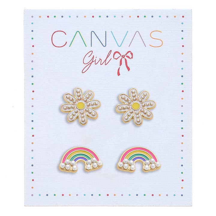 Madeleine Rainbow & Daisy Stud Earrings