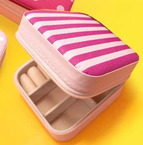 Blue Striped Jewelry Case
