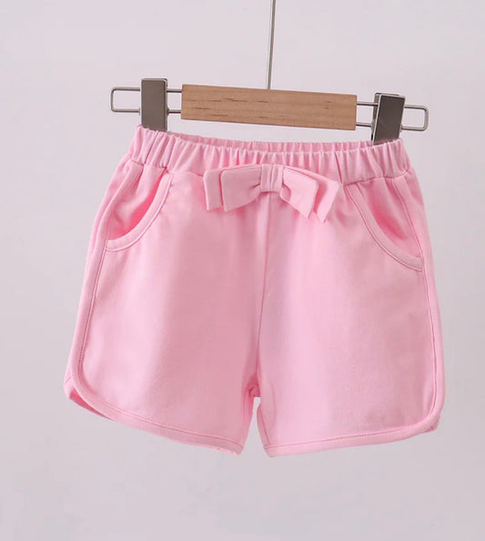 Light Pink Bow Shorts