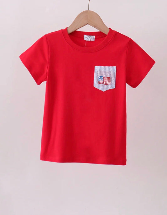 Red Flag Pocket Tee