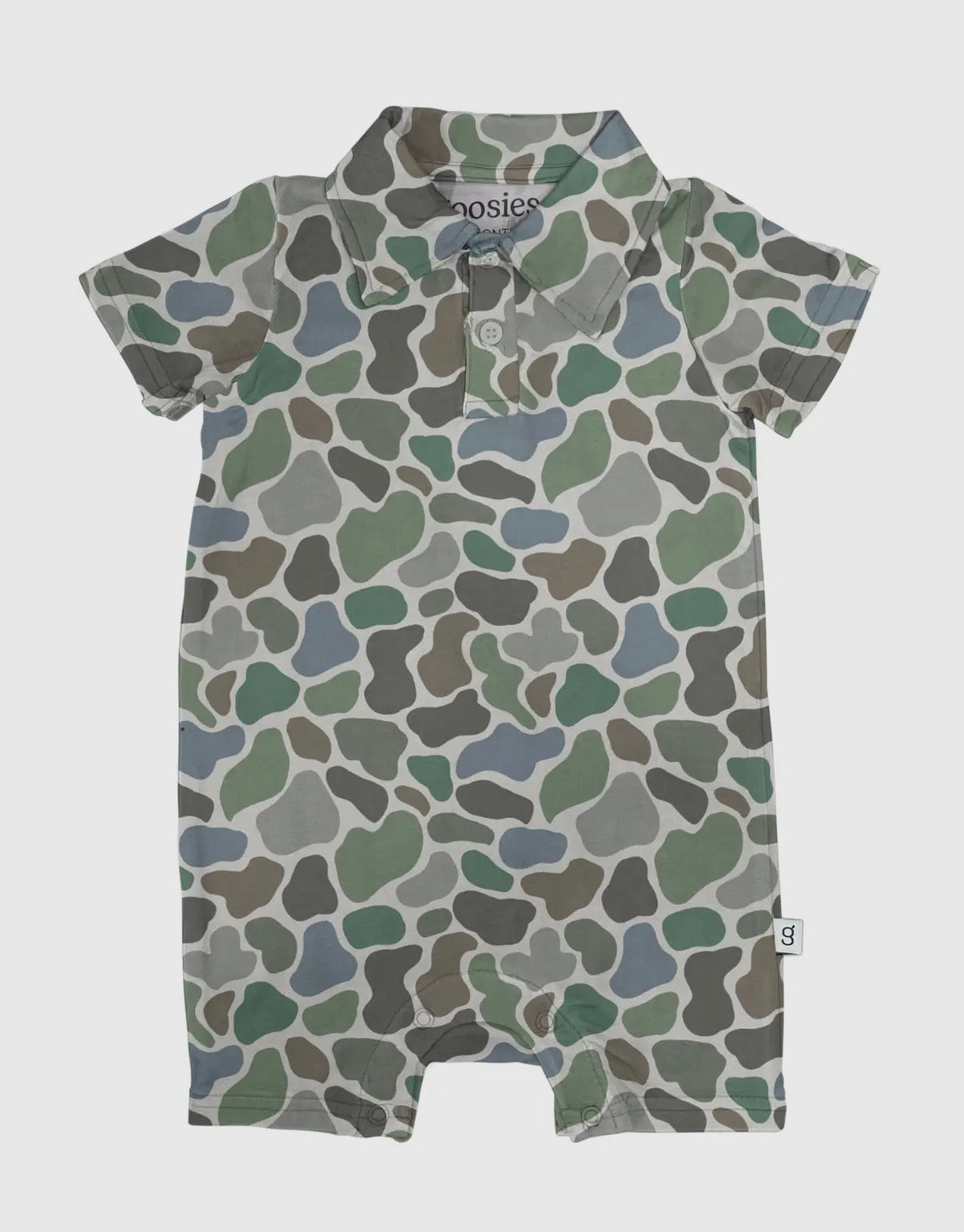 Pebble Camo Polo Romper