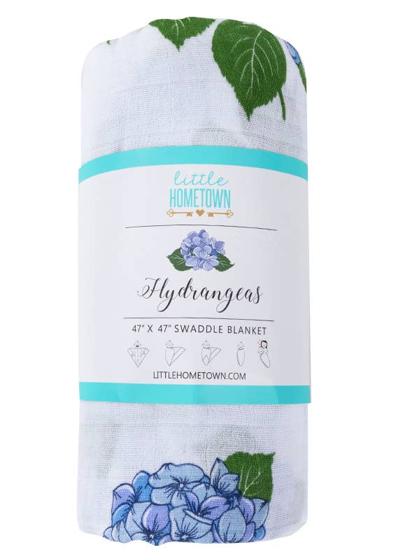 Hydrangea Swaddle Blanket