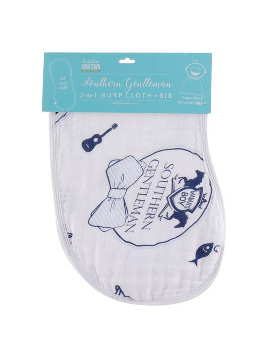 Southern Gent 2n1 Burp Cloth/Bib