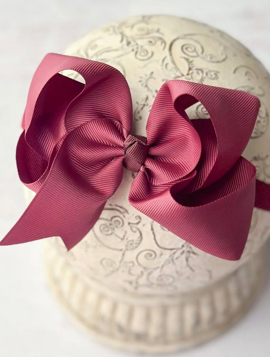 4.5” Maroon Headband Bow