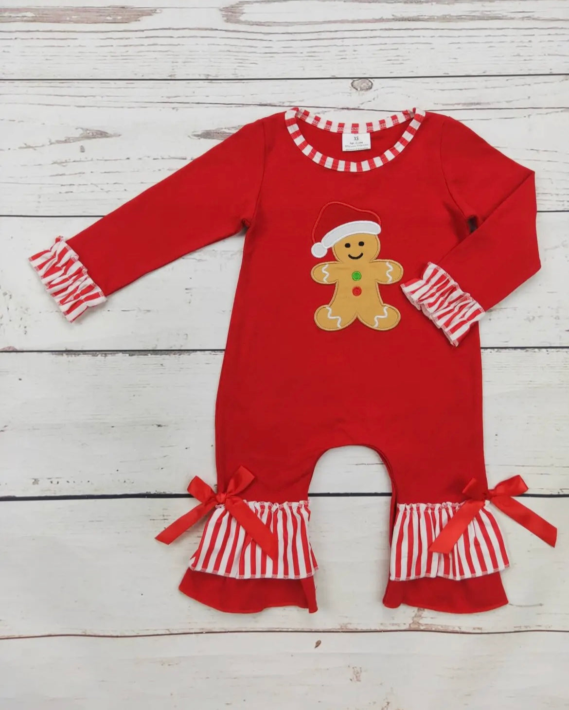 Red Gingerbread Romper