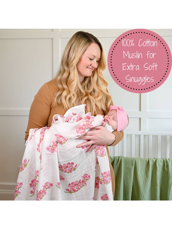 Dogwoods in Bloom Swaddle Blanket