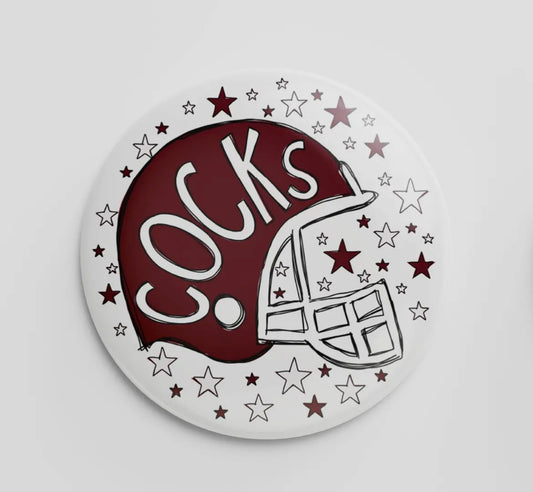 Cocks Helmet Button