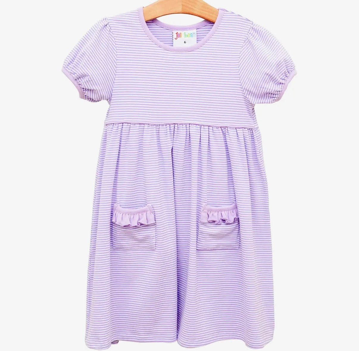 Kate Dress- Lavender Stripe