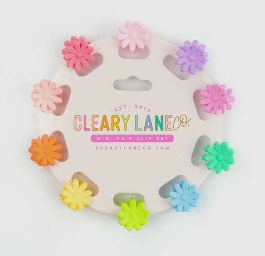 Mini Matte Flowers Hair Clip Set