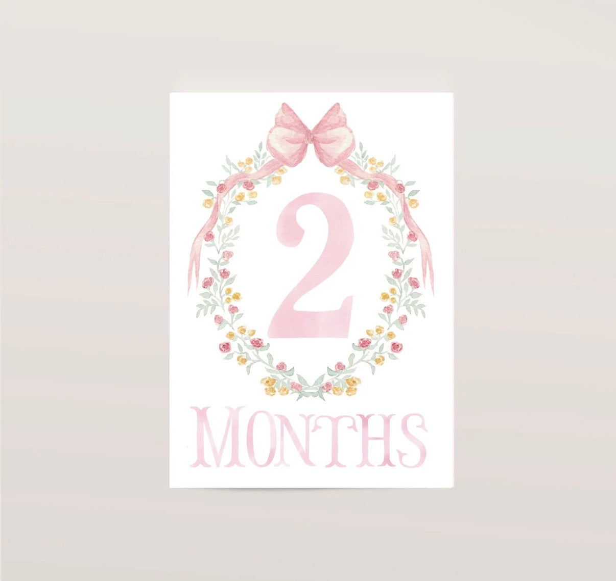 Monthly Milestone Keepsake Cards - Pink